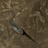 Z10916 Brown bronze metallic faux distressed plaster textured contemporary Wallpaper 3D