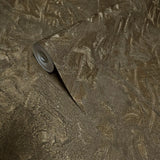 Z10916 Brown bronze metallic faux distressed plaster textured contemporary Wallpaper 3D