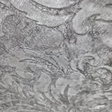 Z10919 Embossed Dark Gray silver metallic plaster textured Victorian damask Wallpaper
