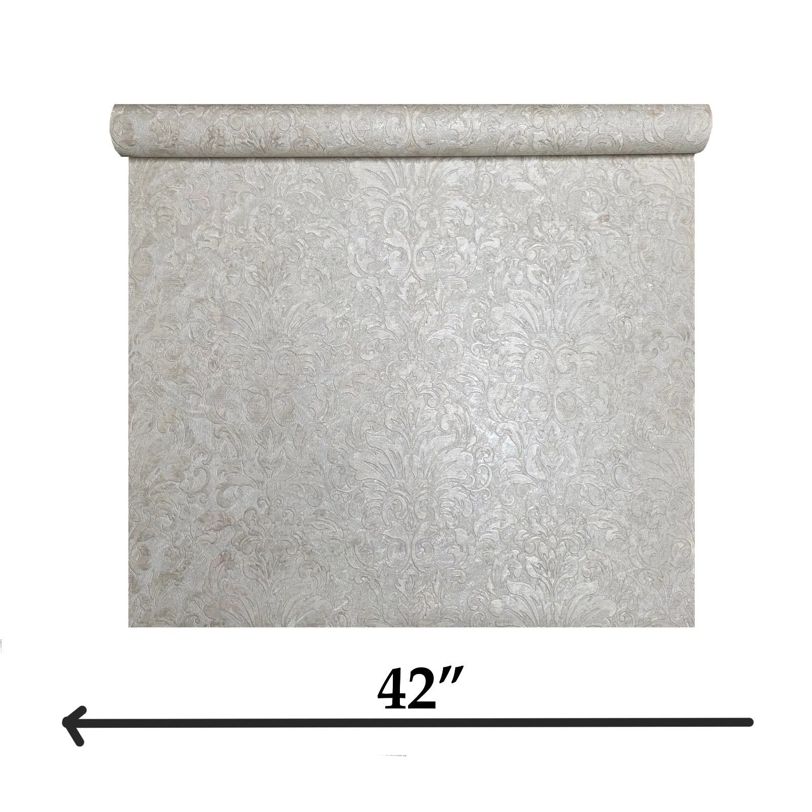 Z10921 Embossed beige tan cream plaster textured Victorian Italian
