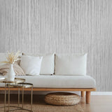 Z10948 Silver metallic faux fabric textured Wallpaper embossed modern wallcovering roll
