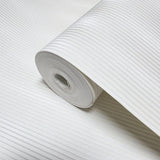 Z12802 Satin ivory off white vertical lines faux fabric textured modern Wallpaper rolls
