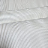 Z12802 Satin ivory off white vertical lines faux fabric textured modern Wallpaper rolls
