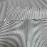 Z12806 Embossed Satin Taupe cream vertical lines faux fabric textured modern Wallpaper