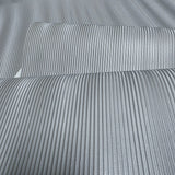 Z12810 Satin gray silver metallic vertical lines faux fabric textured modern Wallpaper