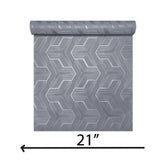 Z12811 Gray slate platinum faux fabric trellis line textured shapes Geometric Wallpaper
