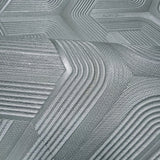 Z12811 Gray slate platinum faux fabric trellis line textured shapes Geometric Wallpaper
