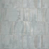 Z12817 Faux patchwork plaster textured light gray brass metallic contemporary Wallpaper