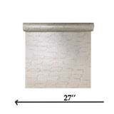 Z12838 Wicker bamboo taupe brass Metallic elongated hexagon trellis textured Wallpaper