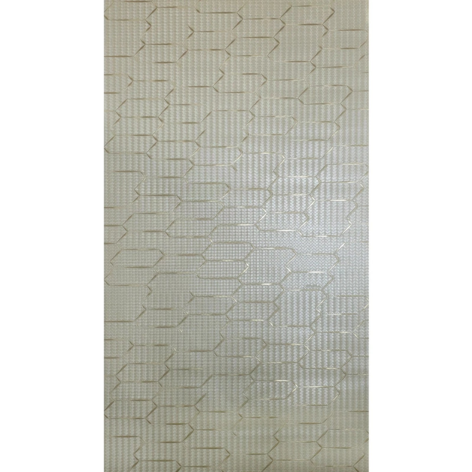 Z12838 Wicker bamboo taupe brass Metallic elongated hexagon