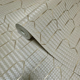 Z12838 Wicker bamboo taupe brass Metallic elongated hexagon trellis textured Wallpaper