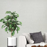 Z15508 Off white ivory cream faux woven thread sackcloth fabric textured Wallpaper roll