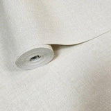 Z15512 Beige off white cream faux woven thread sackcloth fabric textured Wallpaper roll
