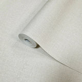 Z15512 Beige off white cream faux woven thread sackcloth fabric textured Wallpaper roll
