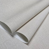 Z15513 Grayish cream off white faux woven thread sackcloth fabric textured Wallpaper
