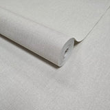 Z15513 Grayish cream off white faux woven thread sackcloth fabric textured Wallpaper
