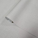 Z15513 Grayish cream off white faux woven thread sackcloth fabric textured Wallpaper
