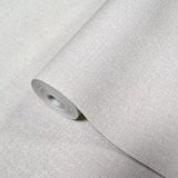 Z15513 Grayish cream off white faux woven thread sackcloth fabric textured Wallpaper
