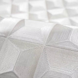 Z15514 Beige pearl cream metallic 3-D illusion dimensional square textured Wallpaper 3D