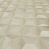 Z15516 Yellow gold metallic illusion dimensional square textured geometric Wallpaper 3D