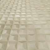 Z15516 Yellow gold metallic illusion dimensional square textured geometric Wallpaper 3D