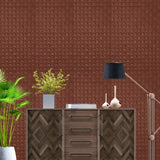  Z15518 Amber ginger red metallic illusion dimensional square textured geo Wallpaper 3D
