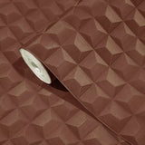  Z15518 Amber ginger red metallic illusion dimensional square textured geo Wallpaper 3D
