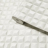 Z15520 Geo White illusion dimensional square textured geometric modern Wallpaper rolls