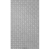 Z15522 Light gray silver metallic 3-D illusion dimensional square textured Wallpaper 3D