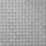 Z15522 Light gray silver metallic 3-D illusion dimensional square textured Wallpaper 3D