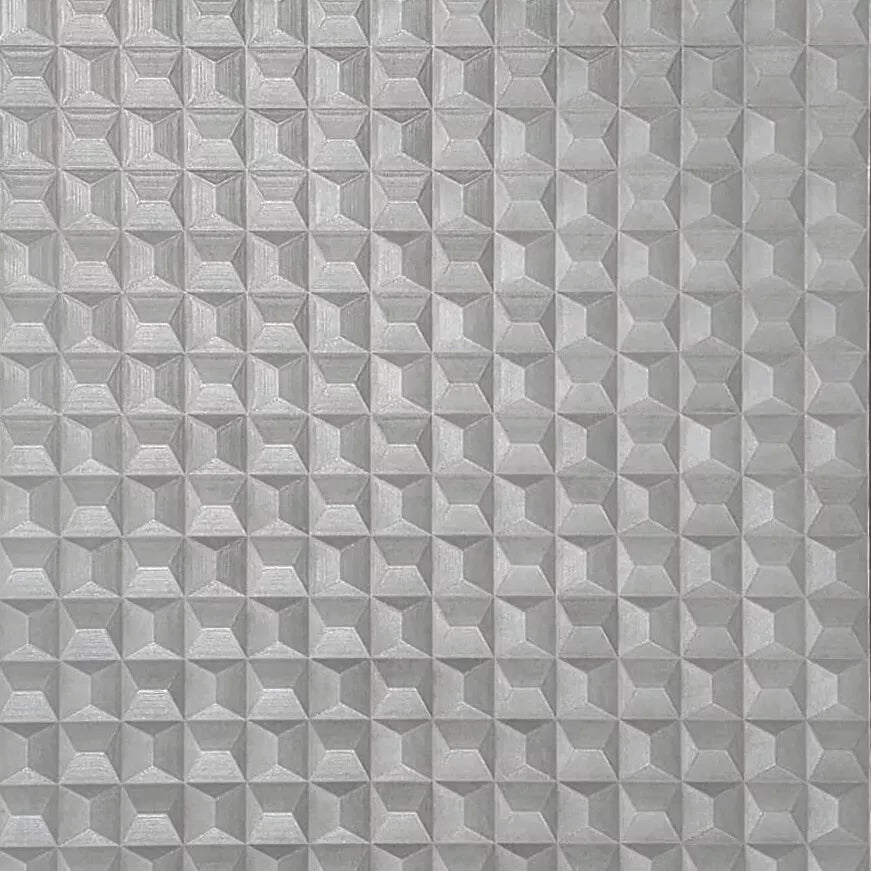 Z15522 Light gray silver metallic 3-D illusion dimensional