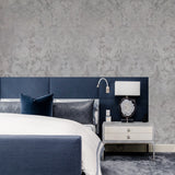 Z15523 Modern Shimmer taupe gray faux silk fabric textured contemporary wallpaper rolls
