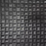 Z15524 Charcoal dark gray metallic 3D illusion dimensional square textured Wallpaper