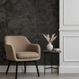 Z15525 Shimmer charcoal dark gray taupe black faux silk fabric textured Wallpaper rolls