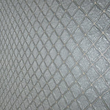 Z15534 Embossed gray silver gold metallic faux fabric textured diamonds Wallpaper rolls
