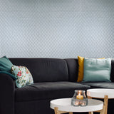 Z15534 Embossed gray silver gold metallic faux fabric textured diamonds Wallpaper rolls
