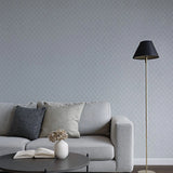 Z15534 Embossed gray silver gold metallic faux fabric textured diamonds Wallpaper rolls
