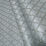 Z15534 Embossed gray silver gold metallic faux fabric textured diamonds Wallpaper rolls
