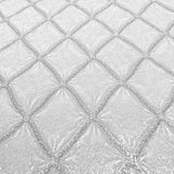 Z15536 Embossed off white cream faux fabric textured diamonds contemporary Wallpaper 3D