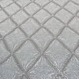 Z15538 Embossed beige cream brass faux fabric textured diamonds contemporary Wallpaper
