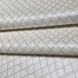 Z15538 Embossed beige cream brass faux fabric textured diamonds contemporary Wallpaper
