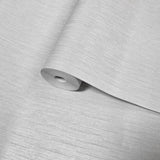 Z15549 Light Gray silver metallic faux fabric textured stria lines textures Wallpaper
