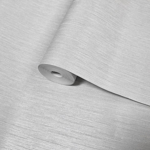 Z15549 Light Gray silver metallic faux fabric textured stria lines textures Wallpaper
