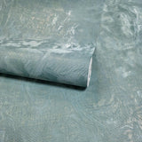 Z16702 Modern Shimmer green blue gold metallic Faux Silk Fabric Textured Wallpaper roll