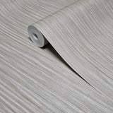Z18902 Taupe bronze beige metallic Textured plain vertical lines faux fabric Wallpaper
