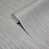 Z18902 Taupe bronze beige metallic Textured plain vertical lines faux fabric Wallpaper

