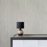 Z18903 Ivory Beige cream pearl Textured plain vertical lines faux fabric Wallpaper roll
