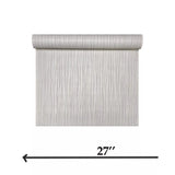 Z18903 Ivory Beige cream pearl Textured plain vertical lines faux fabric Wallpaper roll
