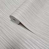Z18903 Ivory Beige cream pearl Textured plain vertical lines faux fabric Wallpaper roll
