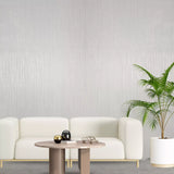 Z18905 Contemporary Off white cream Textured plain vertical lines faux fabric Wallpaper